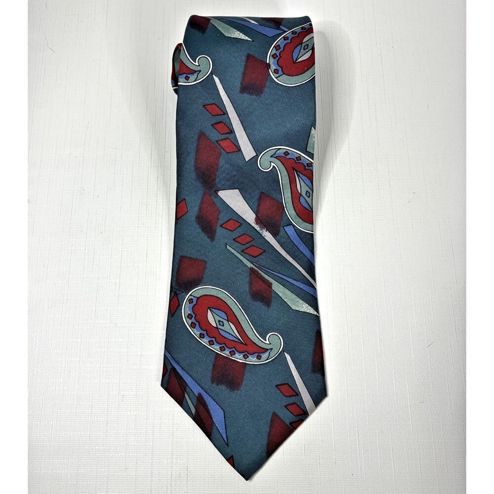 Don Loper Vintage Silk Tie Paisley 70s Made in USA Preppy Formal Academia Career